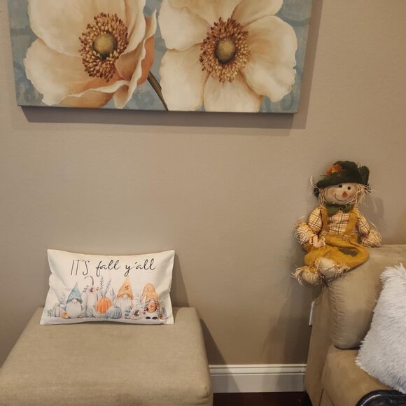 Gnome Pillow Cover Fall Decor Thanksgiving Farmhouse Cottage Accent Throw Case - Picture 4 of 8